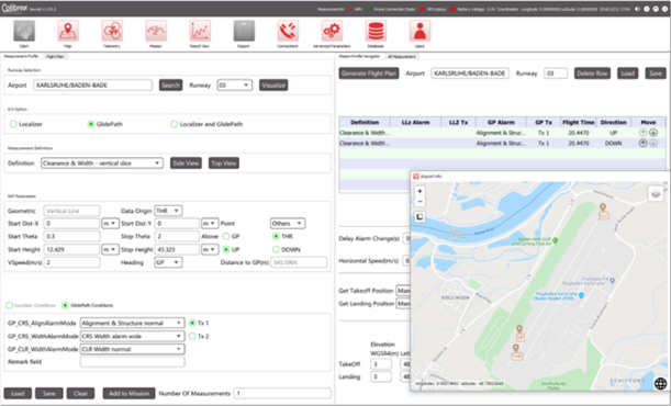 Measurement profiles and mission planning via NavAidDrone system software